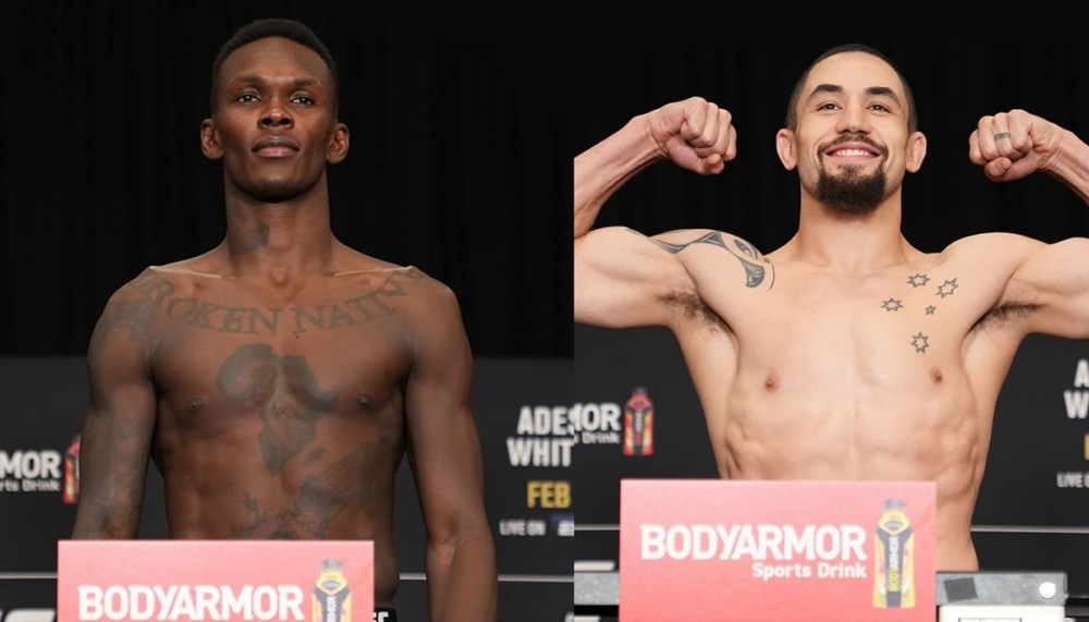 Resultados del pesaje de UFC 271: Adesanya y Whittaker hacen el peso, una pelea cancelada