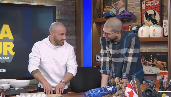 cooking-with-volk-alexander-volkanovski-and-ariel-helwani-make-takis-breaded-png