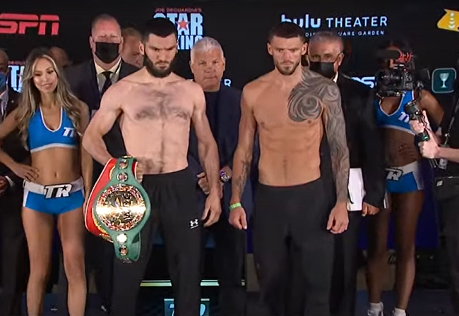 Beterbiev-Smith.  Weighing