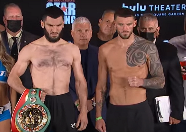 Beterbiev-Smith.  Weighing