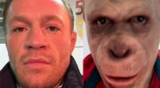 McGregor in the form of a sinister monkey addressed the fans