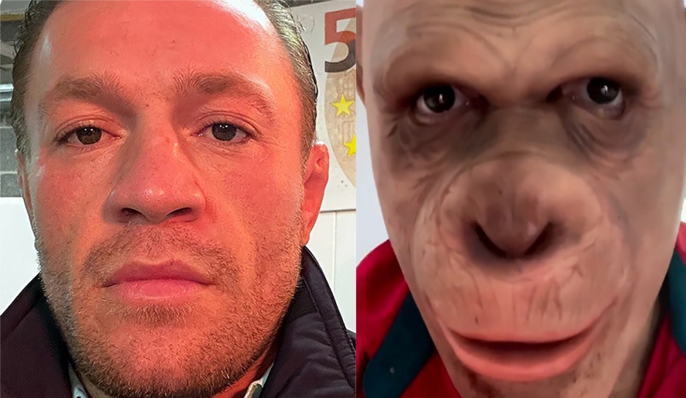 McGregor em forma de macaco sinistro dirigiu-se aos fãs