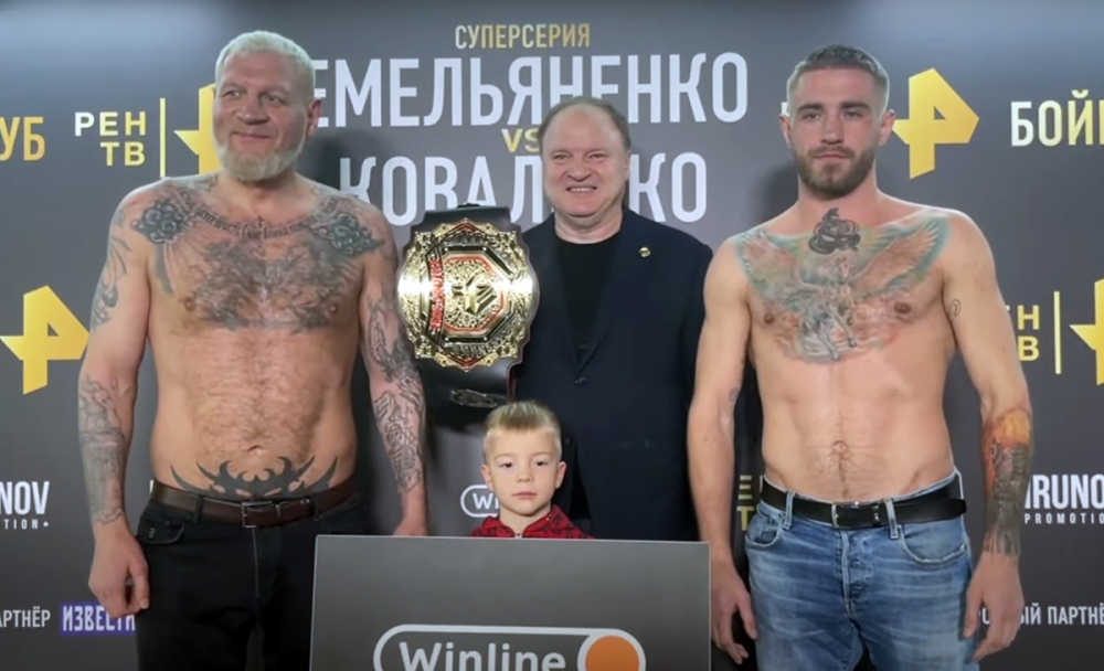 Emelianenko superó al bloguero Kovalenko por 26 kilogramos