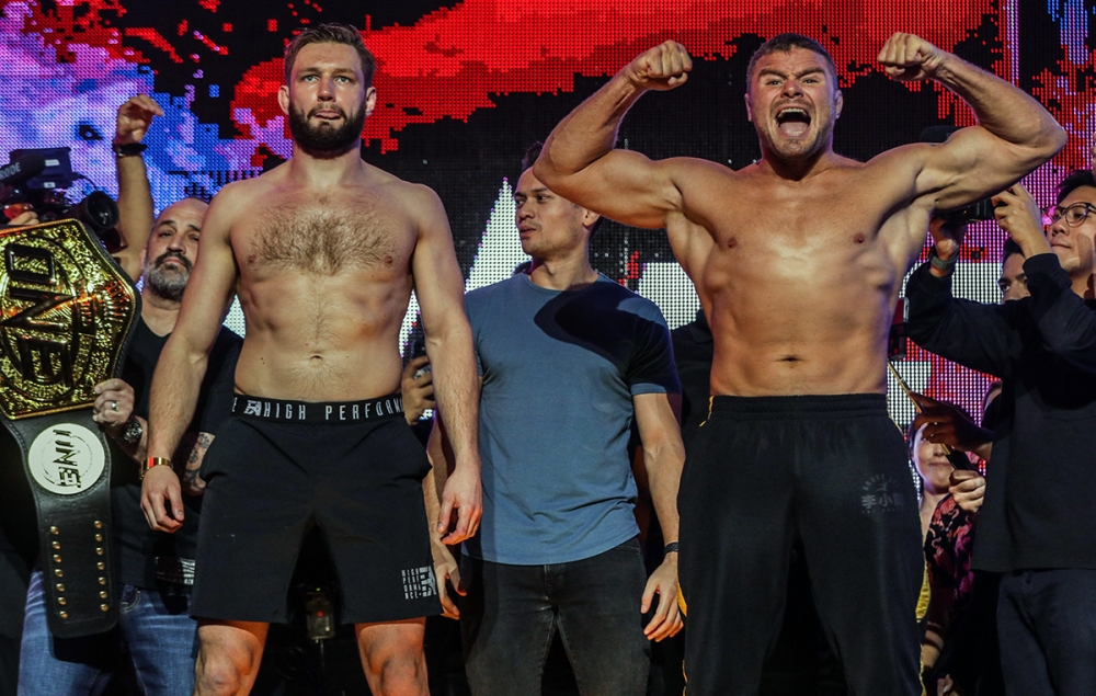 Anatoly Malykhin outweighed Renier de Ridder ahead of the ONE Championship fight