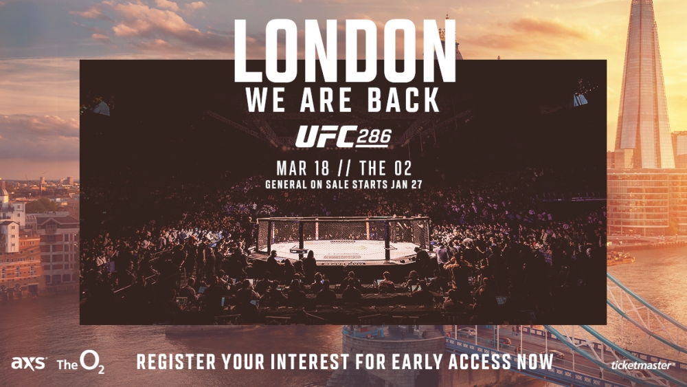 UFC London-turneringen officiellt tillkännagiven