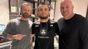 The reaction of Khabib and Makhachev to the victory of Umar Nurmagomedov