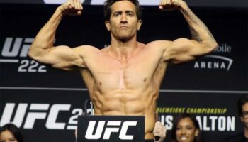 Actor Jake Gyllenhaal attends UFC 285 weigh-ins