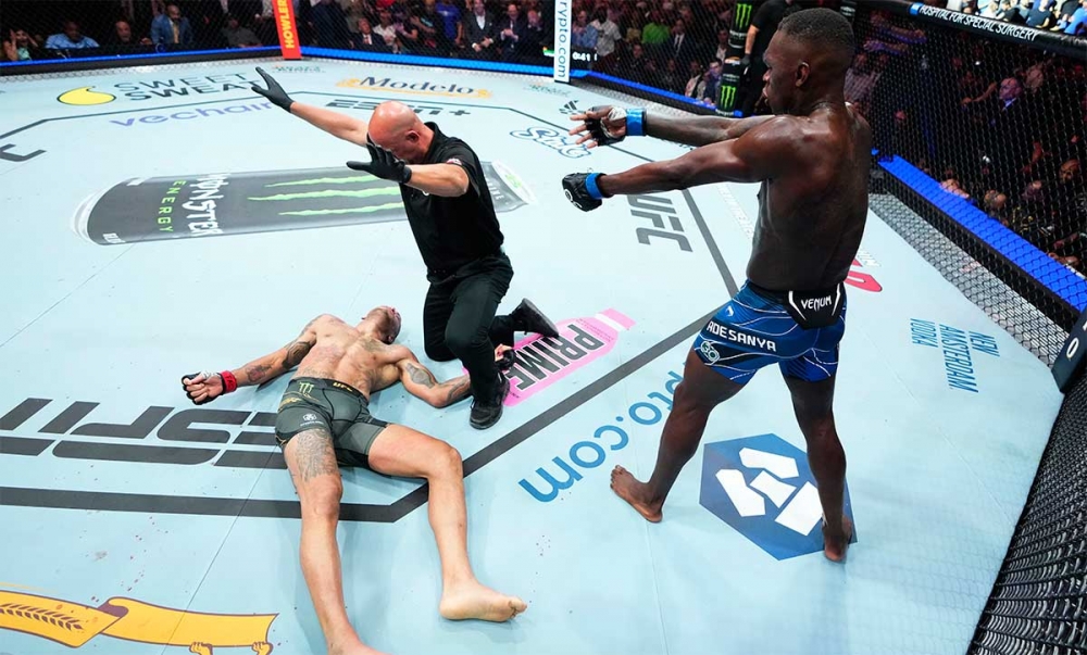 UFC 287-Ergebnisse: Adesanya schlägt Pereira aus, Masvidal scheidet aus