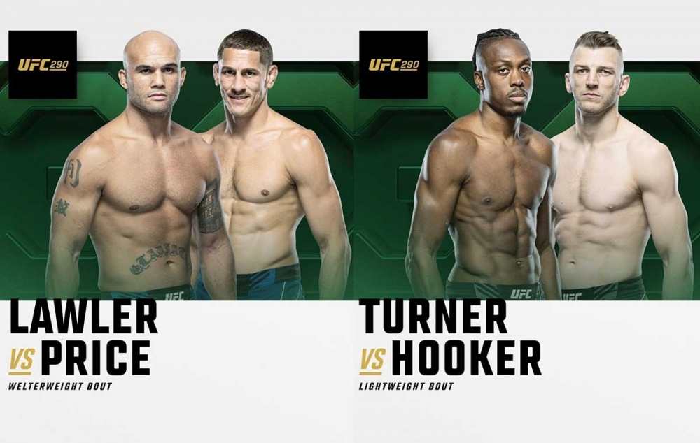 Lawler-Price x Turner-Hooker no UFC 290 em Las Vegas