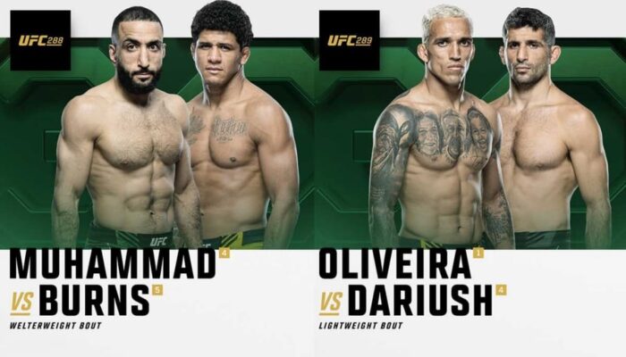 Fights Oliveira-Dariush and Burns-Muhammad are officially appointed