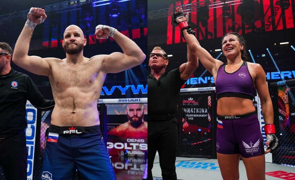 Die Russen Goltsov und Mokhnatkina erreichten das Halbfinale des PFL Grand Prix