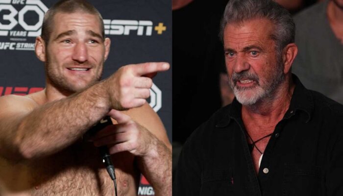 Sean Strickland reacts to meeting with Mel Gibson after the fight